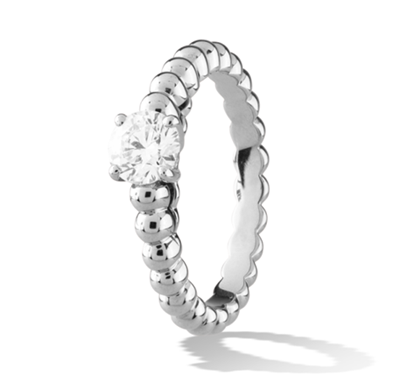 Van Cleef & Arpels Perlée solitaire钻石戒指