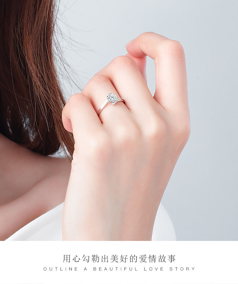 初雪/18K白金钻戒 30分/SI净度/F-G色forever love系列