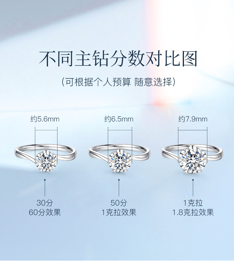 永久之恋/18K金钻戒/永久典范系列/40分F-G色