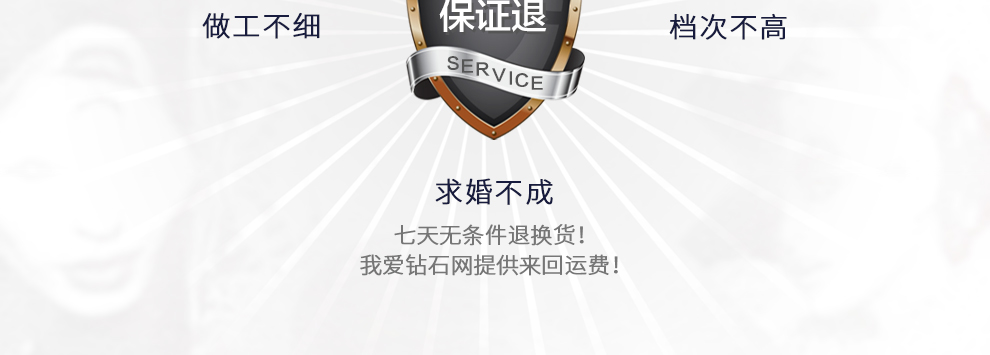 爱保护-公主/18K白金钻戒 30分/I-J色/SI净度 国检