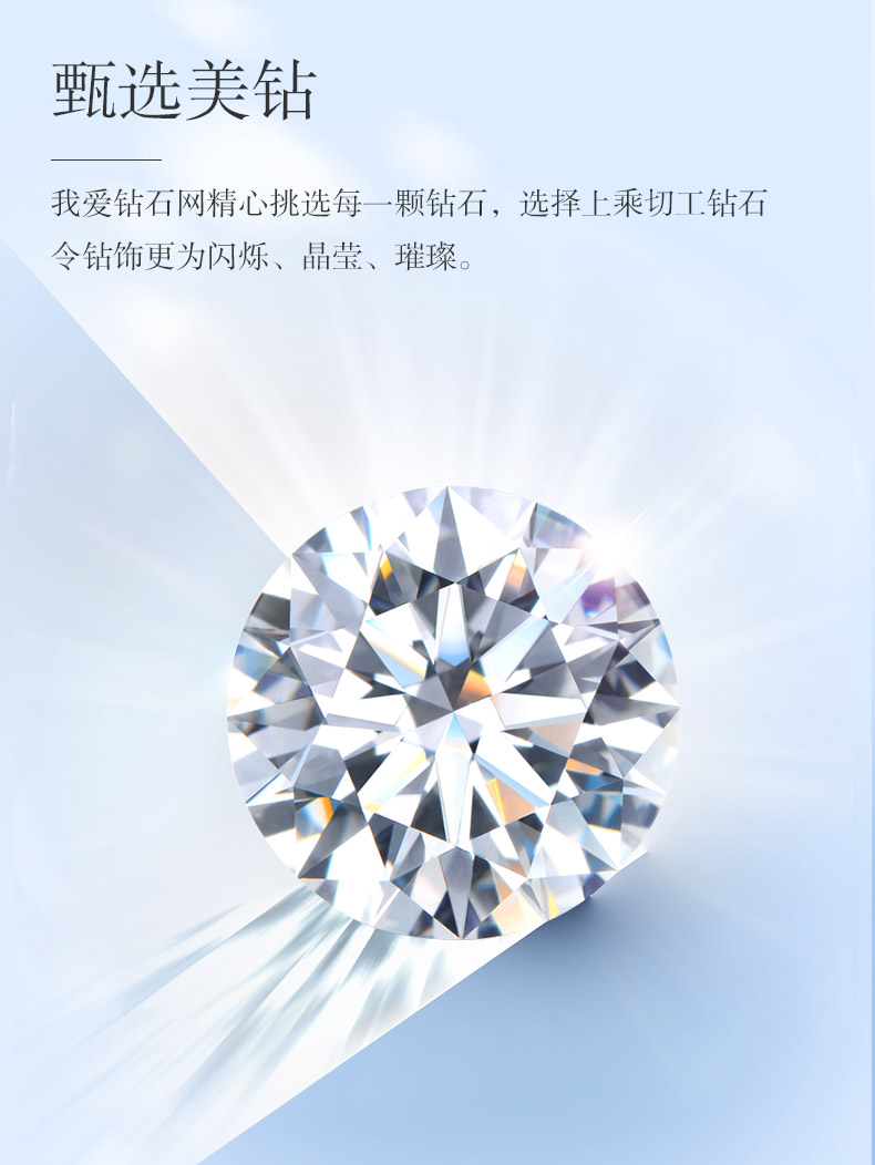 简略爱/ 50分 E色/VS2净度/GIA证书-forever love系列