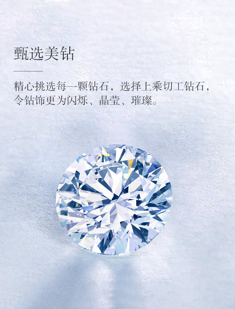 相守/18K白金钻戒/70分/I-J/SI/国检